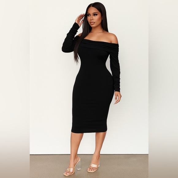 Fashion Nova Dresses & Skirts - Fashion Nova Black Long Sleeve Dress